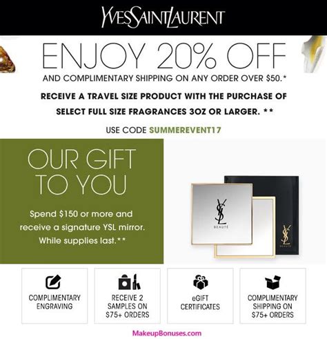 ysl beauty usa promo code|promo code for YSL beauty.